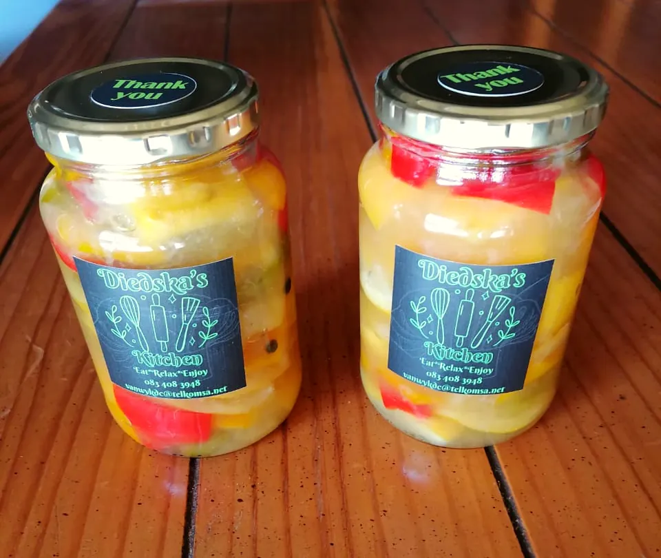 Jars of Diedska's Kitchen pickled peppers