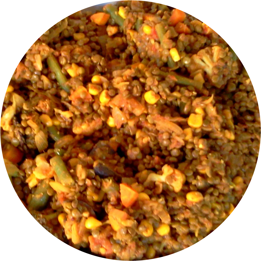 Vegetable and dhal curry