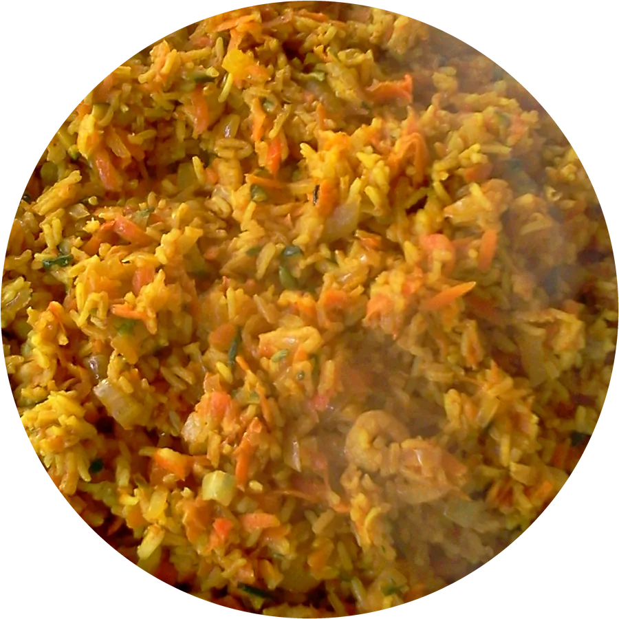 Yellow seafood rice